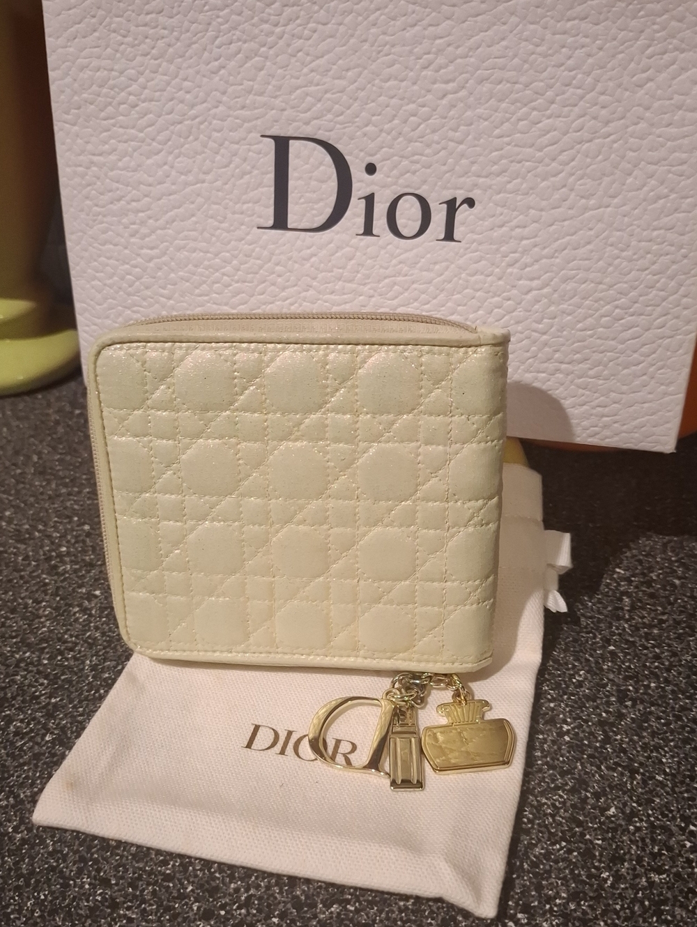 Dior Cannage Zip-around Wallet with Charms - Picture 2 of 16